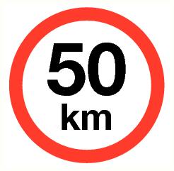 Verbodsbord 50 Km
